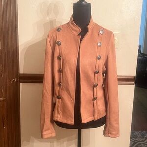 Women's Tan Buttoned Jacket
